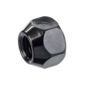M12x1.5 nut, open, no flange, 15 mm thread, wrench size: 21, black