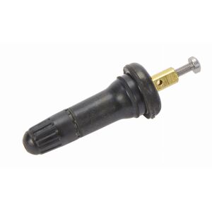 Rubber TPMS valve for OEM Schrader TR413 sensor, brand new with a chrome cap - TWO SEPARATE PARTS(valve and alu cap)