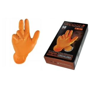 Grippaz PREMIUM nitrile workshop gloves, orange, XL, 50 pcs per package