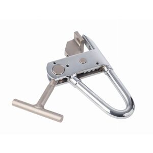 Small metal vice for mounting lorry tyres.