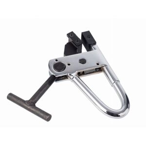 Small metal vice for mounting aluminium lorry tyres.