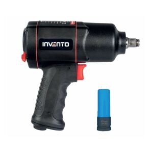 Pneumatic impact wrench 1/2" INVENTO, 1600 Nm + 17mm socket for ALU wheels