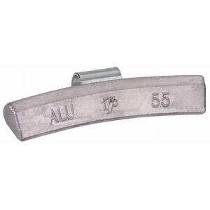 Lead 55g wheel weight, knocked onto alloy ALU rim - uncoated 50 pcs