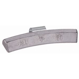 Lead 60g wheel weight, knocked onto alloy ALU rim - uncoated 50 pcs