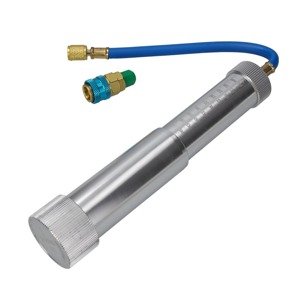 UV dye/oil dispenser with LP quick coupler