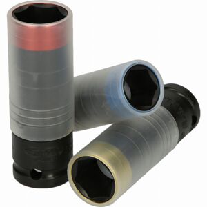 Set of 1/2" ALU sockets - 17/19/21 with reinforcing ring - service life 7 times longer