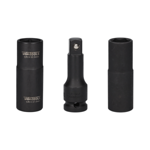 Set of 1/2" sockets for FORD (18.5-21.5 mm) + 75 mm extension/adapter.