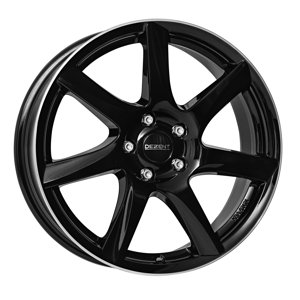 Dezent TW dark 6.5x16 4x100 ET45 Čierne lakovanie, leštený límec