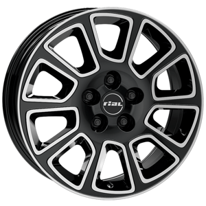 Rial TP2 7x17 5x114.3 ET45 diamant-schwarz frontpoliert